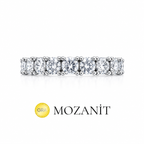 Small Stone Moissanite Eternity Ring