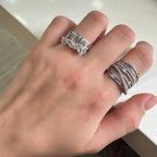 Marquise-Ring mit Steindetail