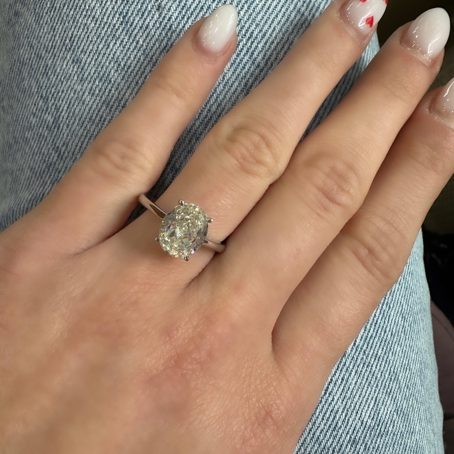 Oval Moissanite Ring