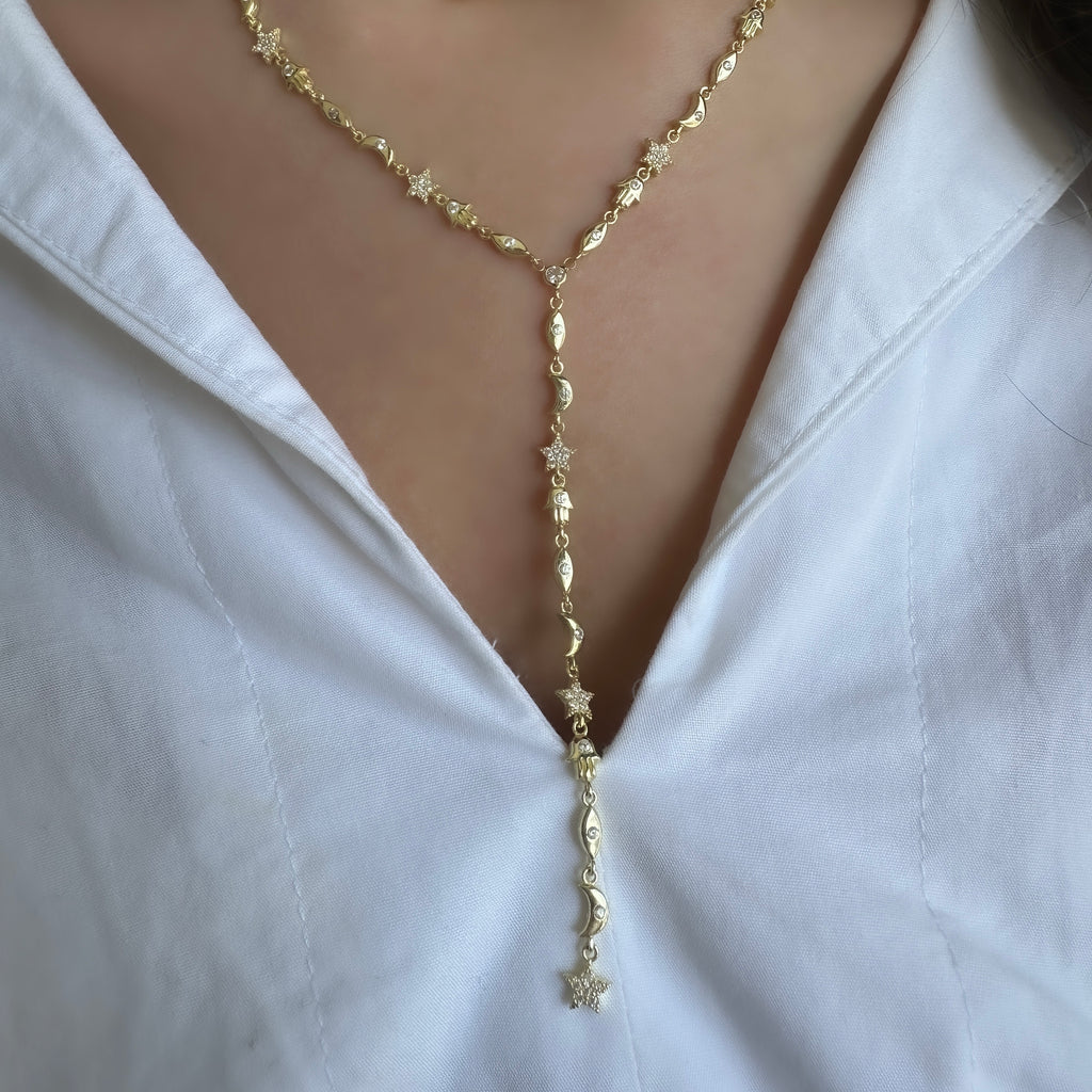 Bella Figürlü Sıralı Y Kolye