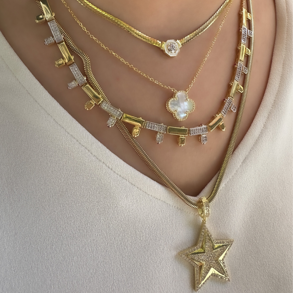 Taşlı Yıldız Kolye Ucu / Charm