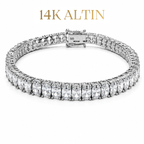 14K Oval Suyolu Bileklik