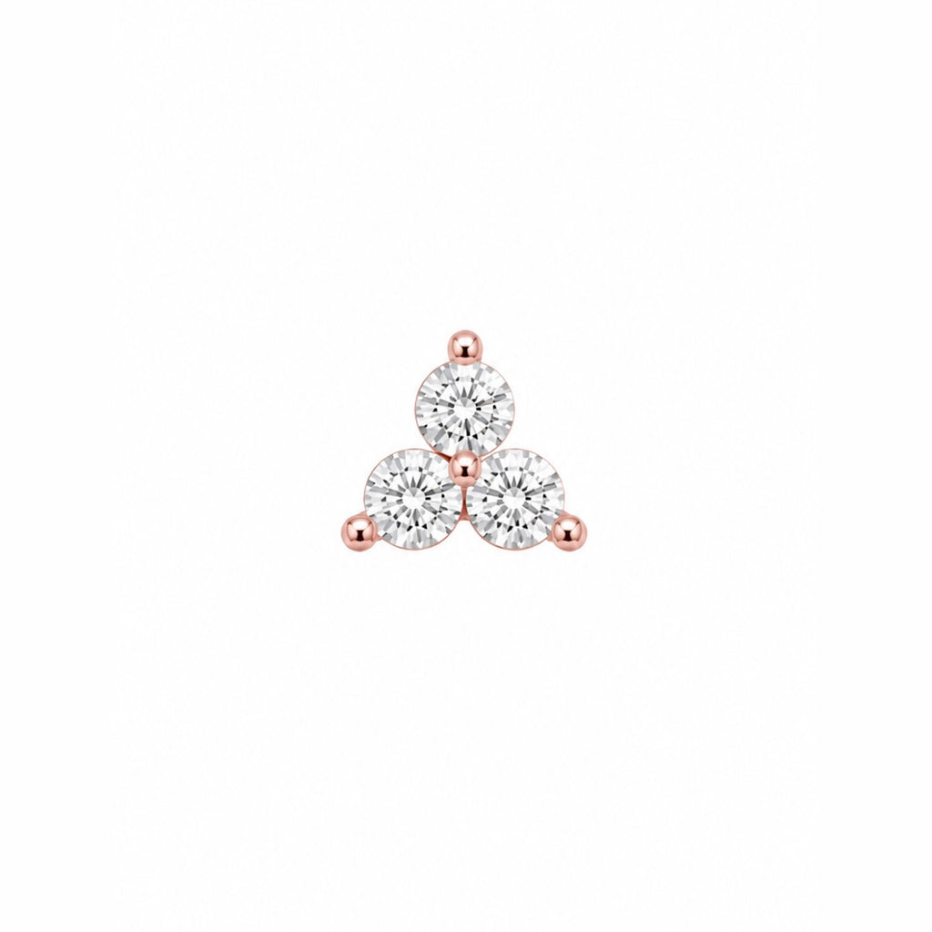 Trinity Üç Taşlı Piercing