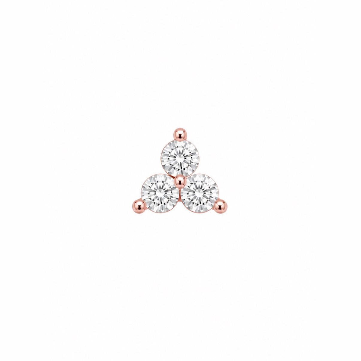 Trinity Üç Taşlı Piercing