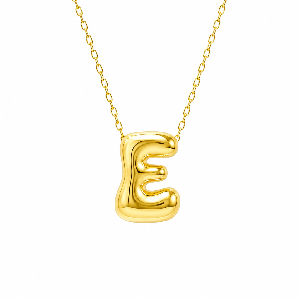 Minimal Domed Letter Necklace