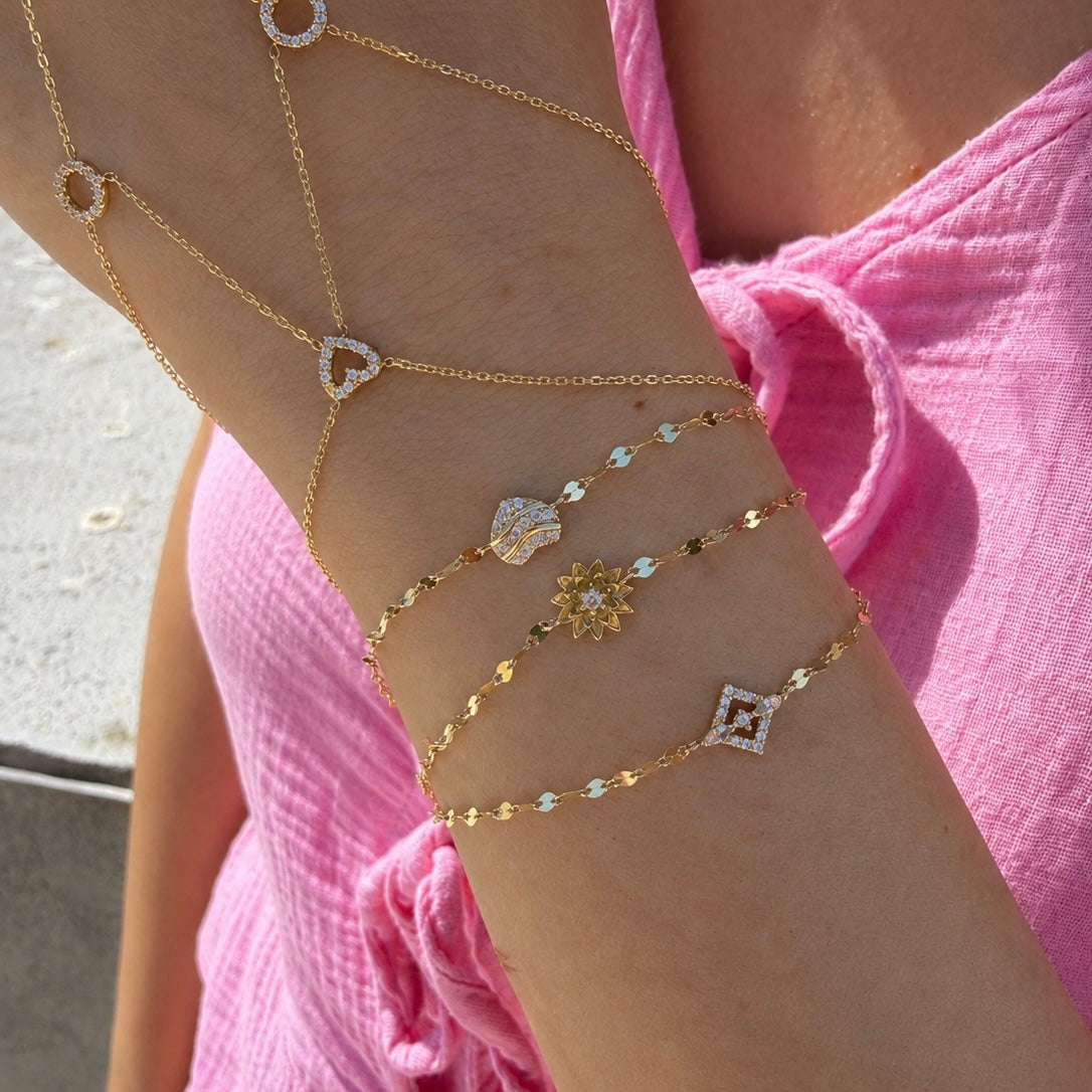 14K Lotus Bileklik