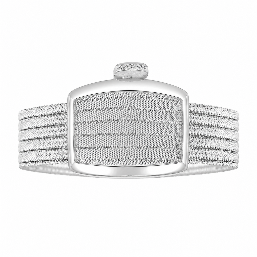 Silver Trabzon Wicker 5-Row Bracelet