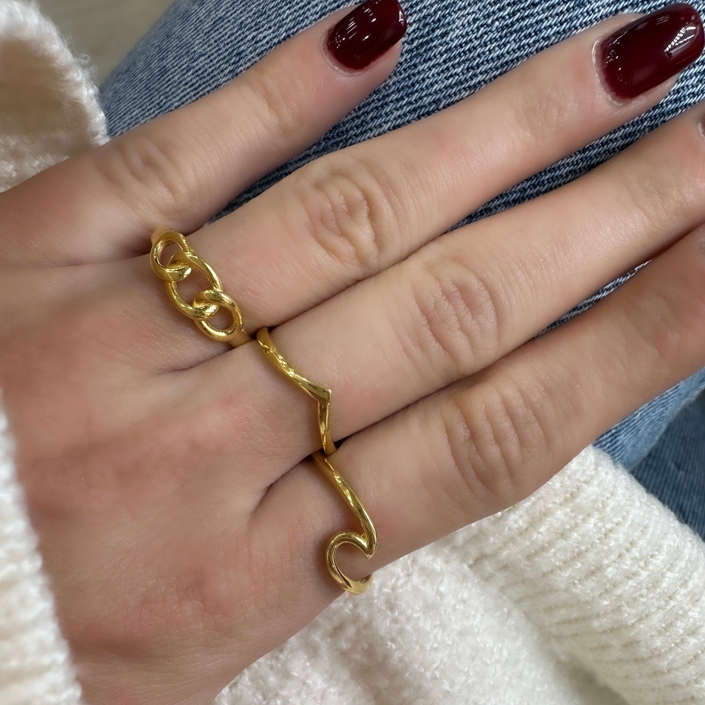 Triple Spaced Gurmet Ring