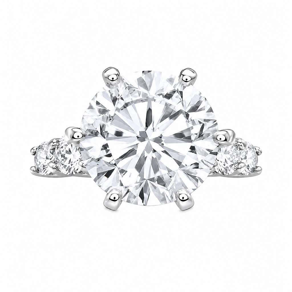 Vier Karat Moissanit Designer Solitärring