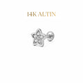 14K Işıltılı Yıldız Piercing