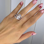 İki Karat Mozanit Markiz Taşlı Markiz Tektaş Yüzük