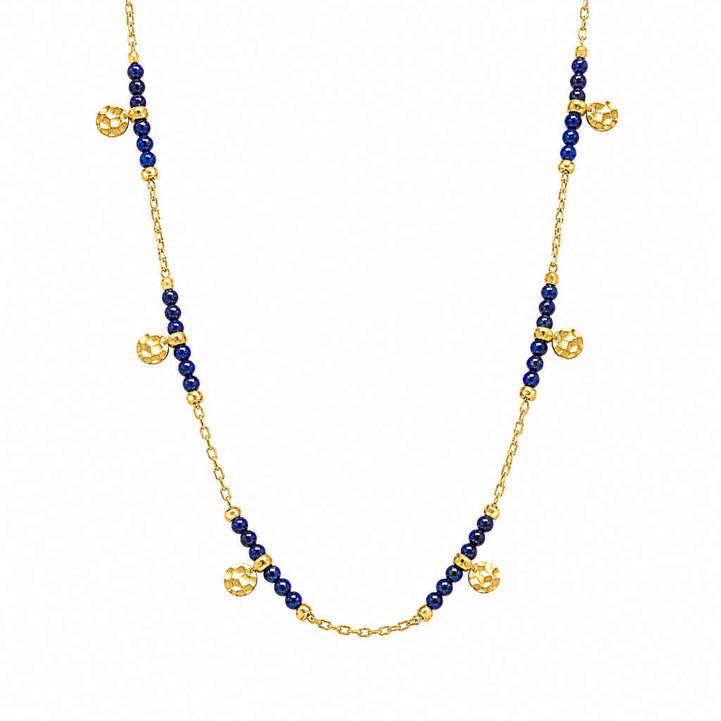 Blue Bead Detailed Necklace