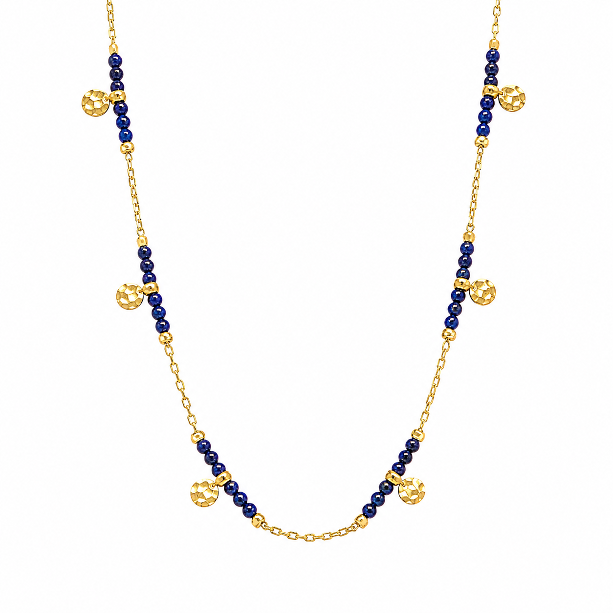 Kette mit blauem Perlendetail