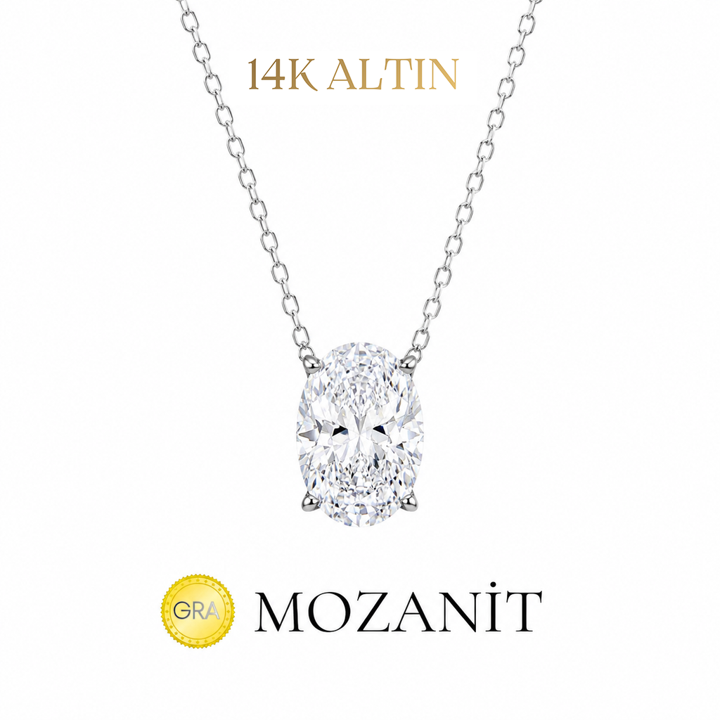 14K Stone-Set Moissanite Pendant