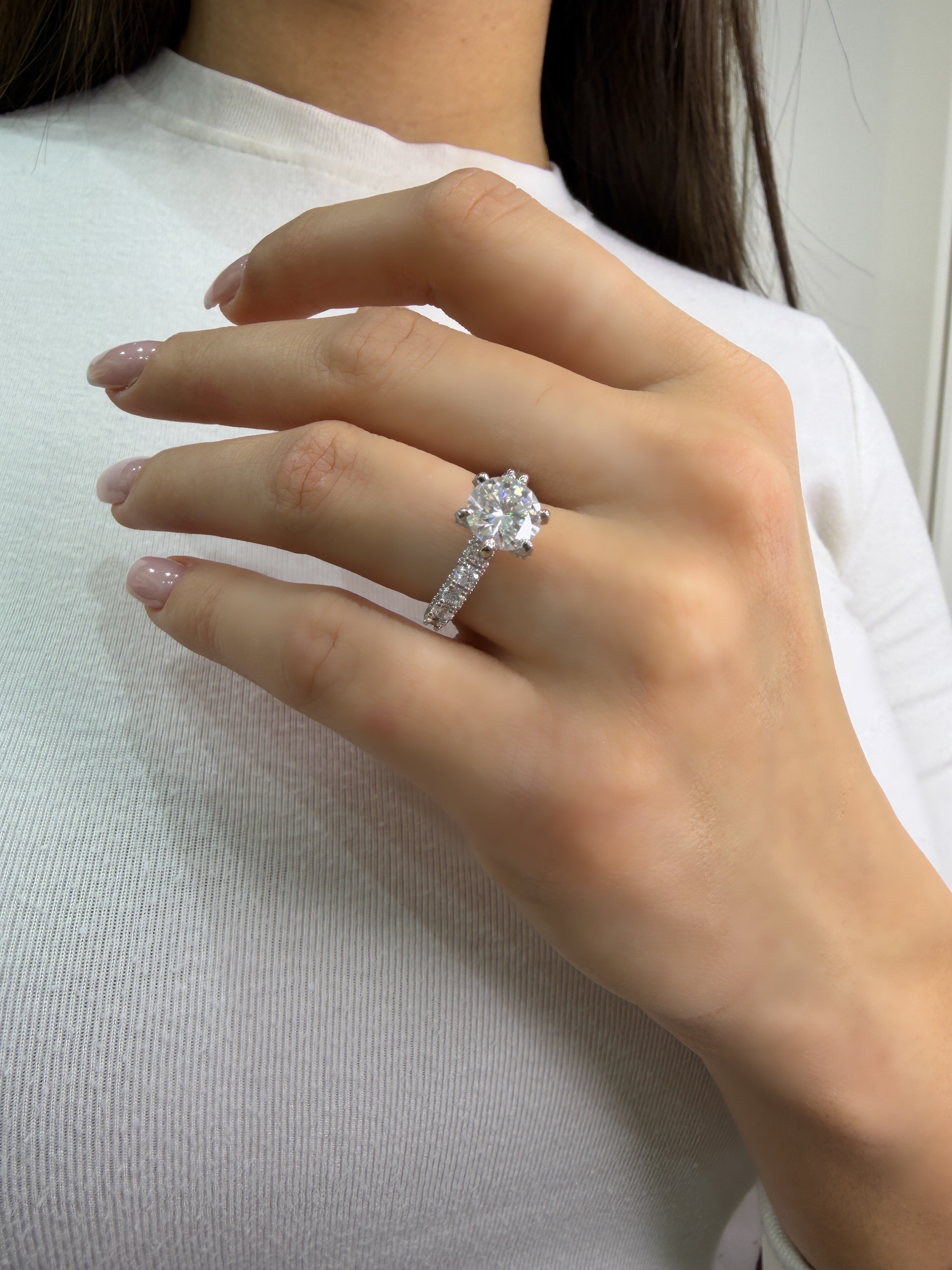 İki Karat Mozanit Tasarım Tektaş Yüzük