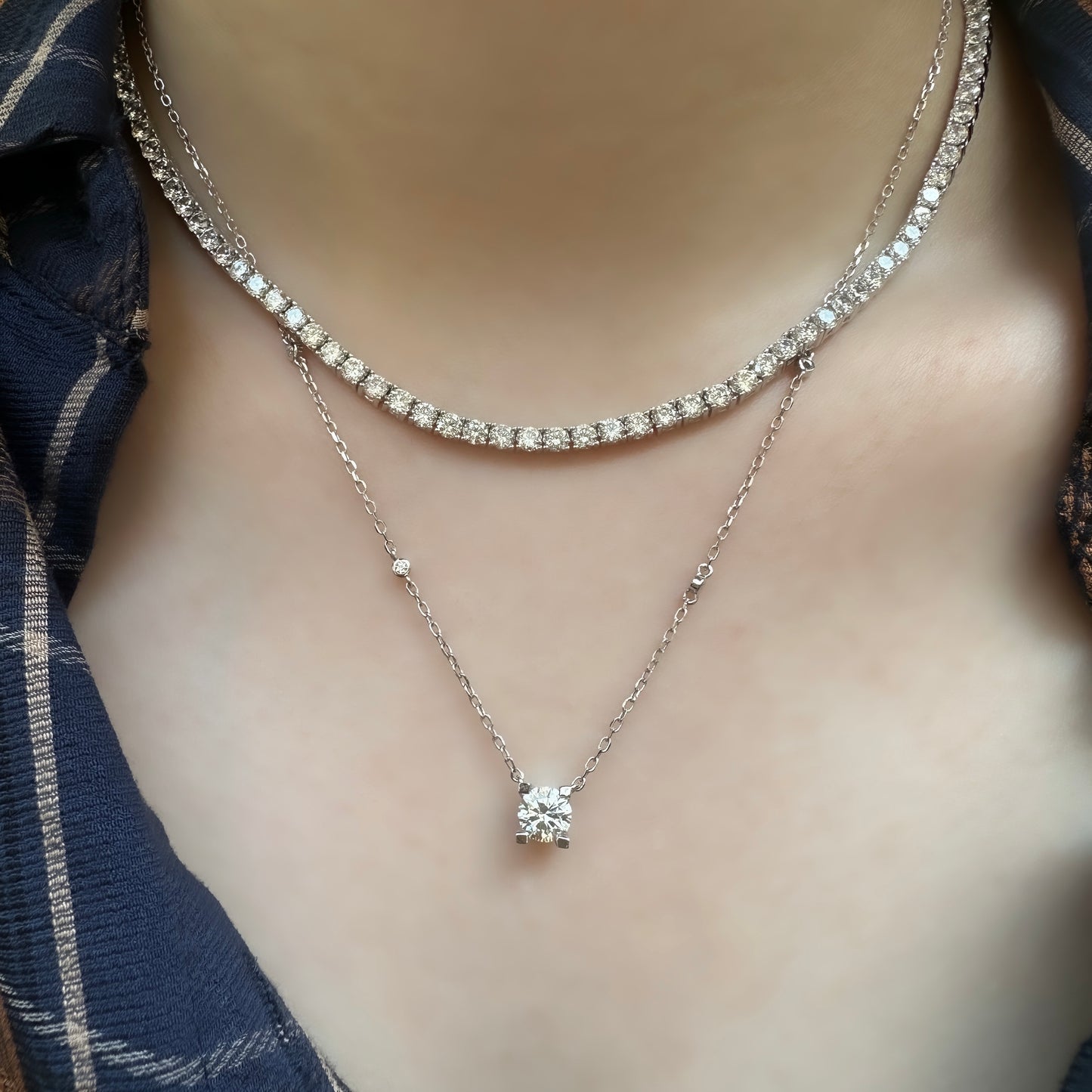 İki Karat Designer Mozanit Tektaş Kolye
