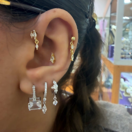 Stone Baguette Earrings
