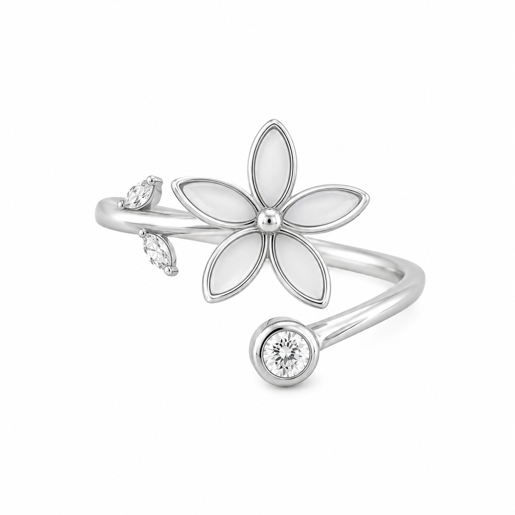 Flower Mother of Pearl Ring