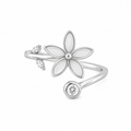 Blumenring mit Perlmuttsteinen