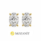 İki Karat  Mozanit Oval Küpe