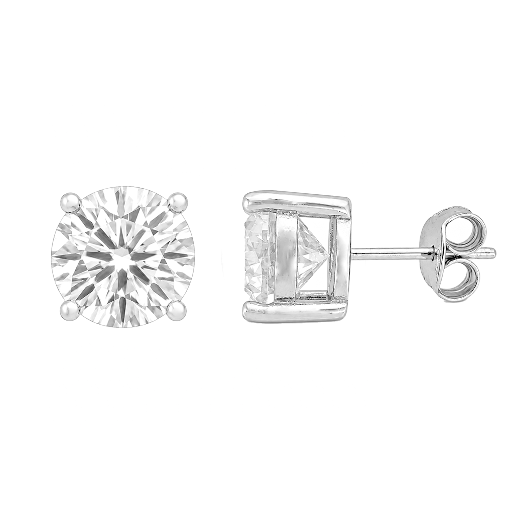 8.5mm Solitaire Earrings