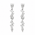 Dangling Earrings with Mixed-Shape Stones