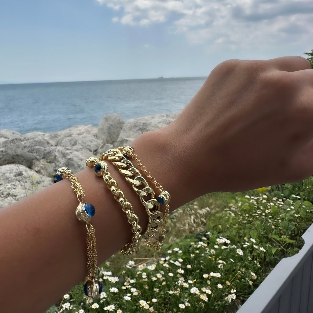 Dörtlü Nazar Hollow Bileklik