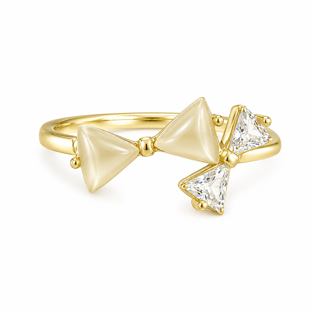 Mother of Pearl Tie Bow Ring