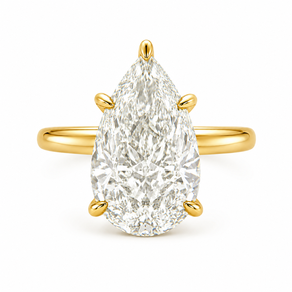 Ring mit Steinen in Birnenform, G-Farbe