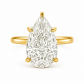 Stone Setting G-Color Pear Ring