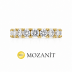 Small Stone Moissanite Eternity Ring
