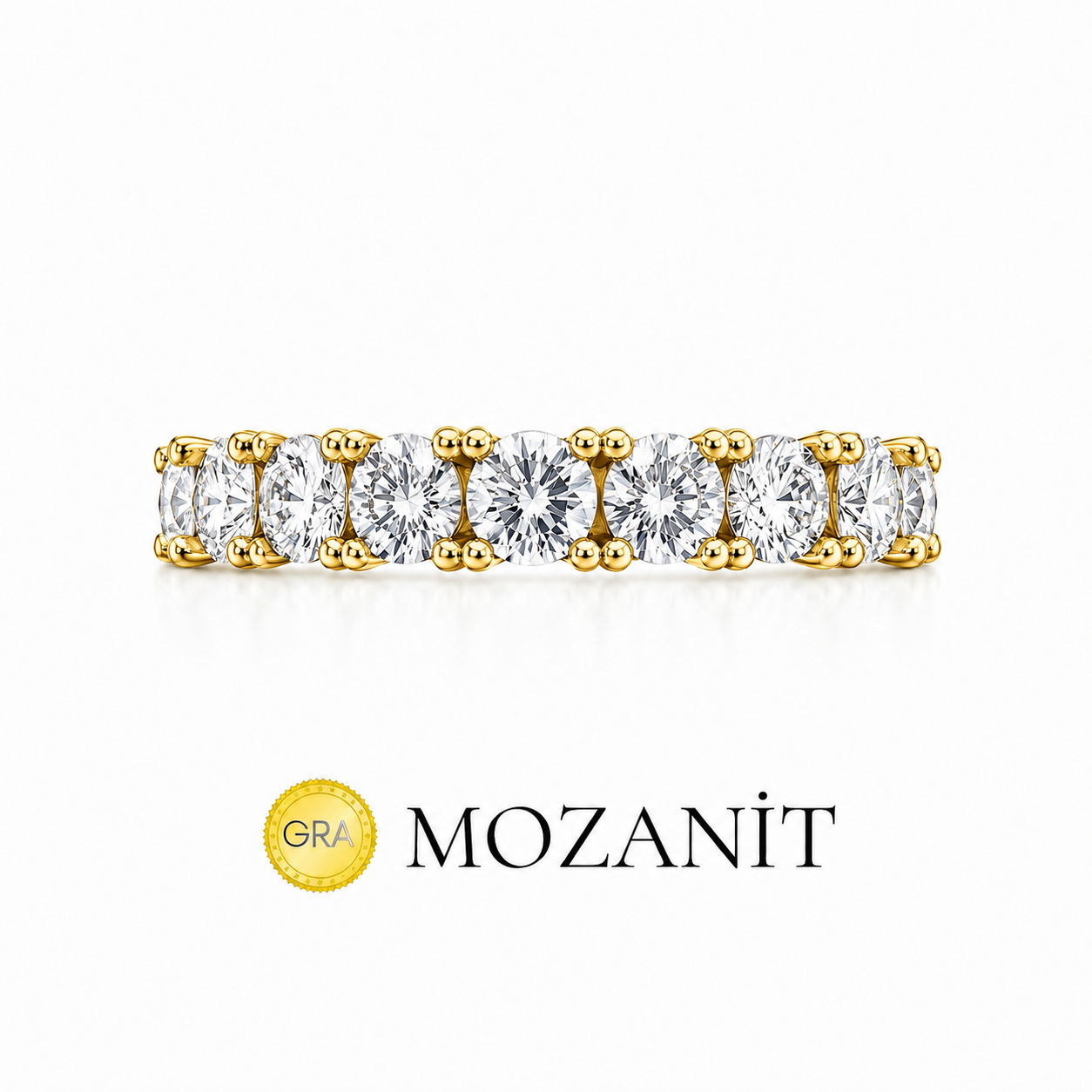 Small Stone Moissanite Eternity Ring