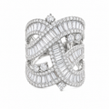 Spiral Baguette Stone Ring