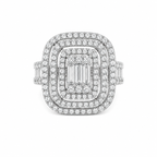 Baguette Side Stone Ring