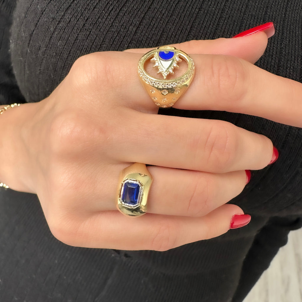 Glorya Navy Stone Ring