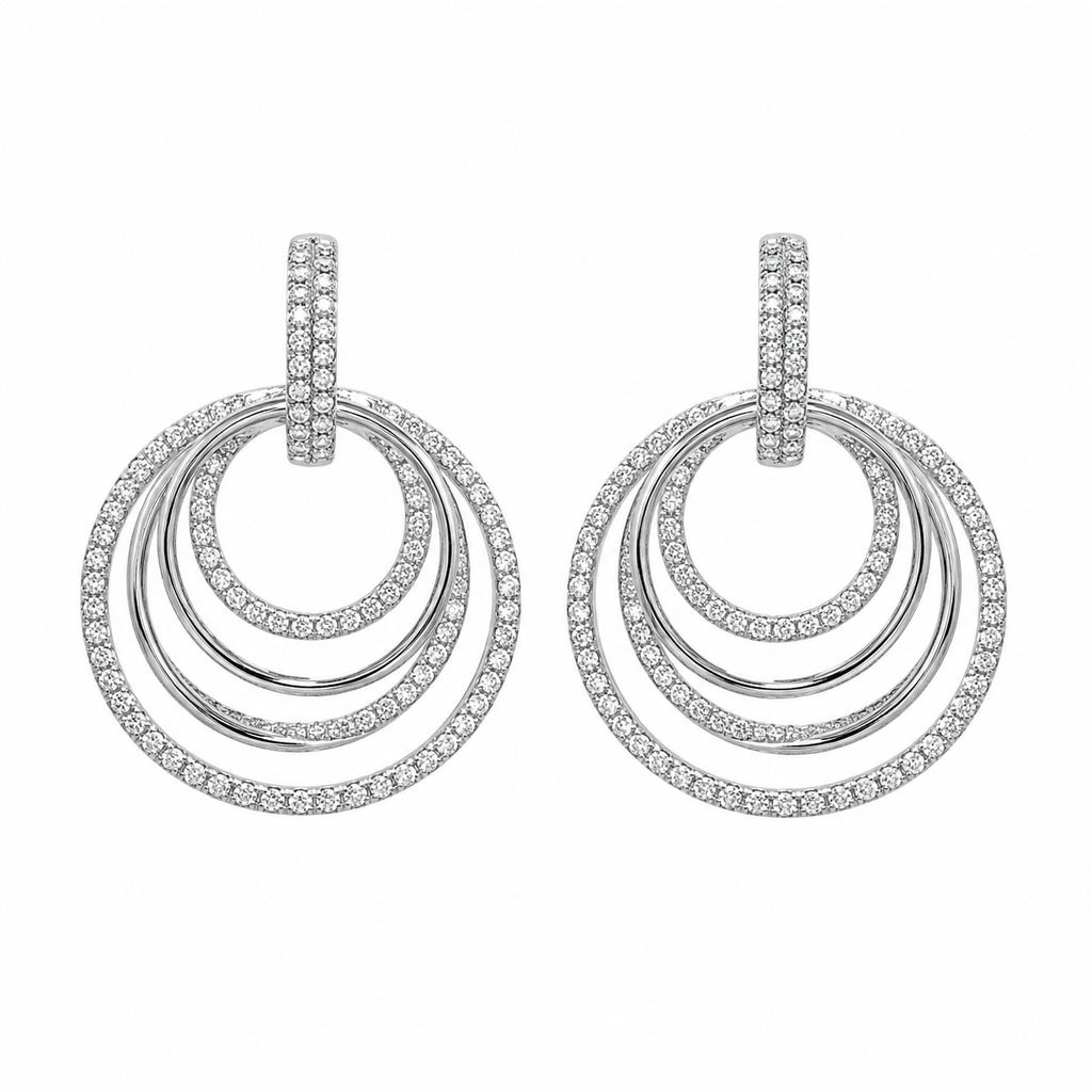 Round Row Earrings