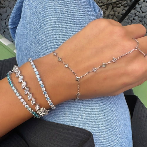 Chole Aqua Stone Shahmaran Bracelet