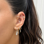 14K Üçlü Kalp Piercing