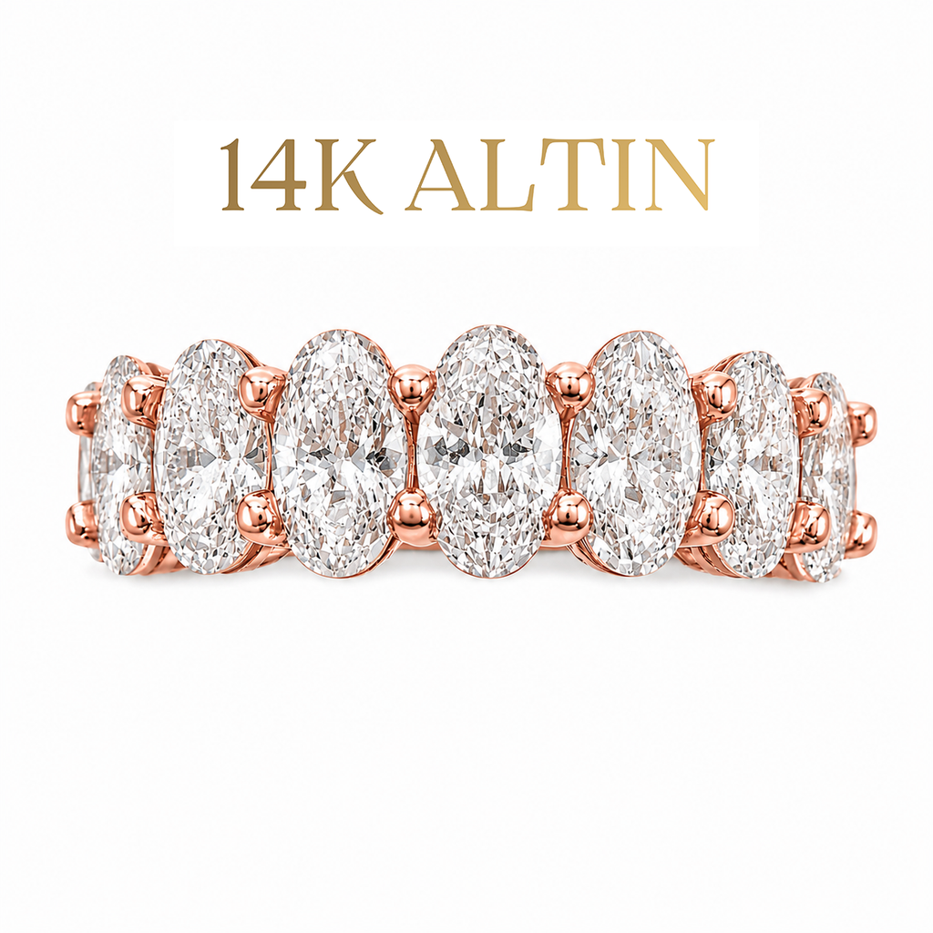 14K Oval Tamtur Yüzük