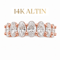 14K Oval Tamtur Yüzük