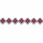 Armband mit Fuchsie und Klee-Steinen