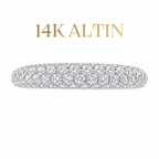 14K İki Sıra Pave Tamtur Yüzük