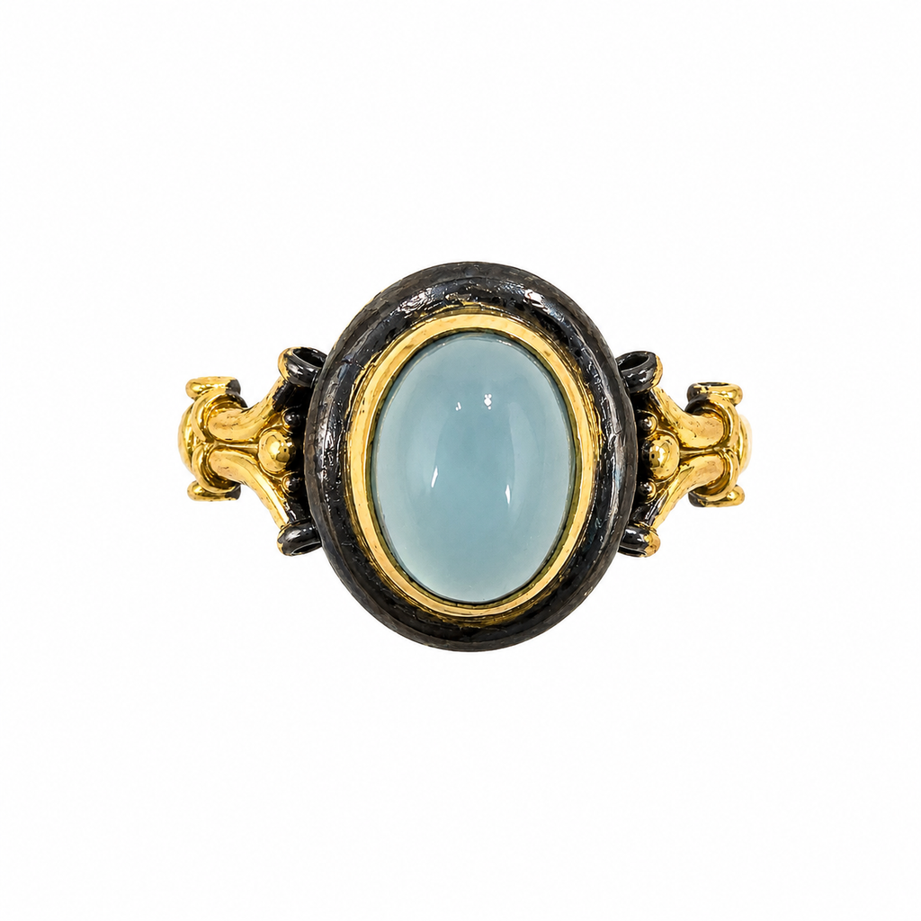 Vintage Ring with Aquamarine Stone