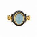 Vintage Ring mit Aquamarin