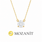 7 mm Mozanit Tektaş Kolye