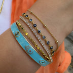 Marineblaues Evil Eye Armband