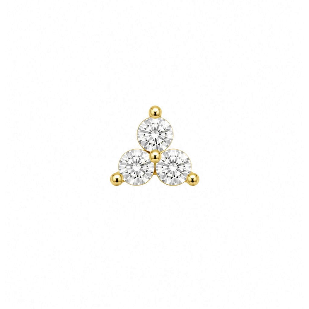 Trinity Üç Taşlı Piercing