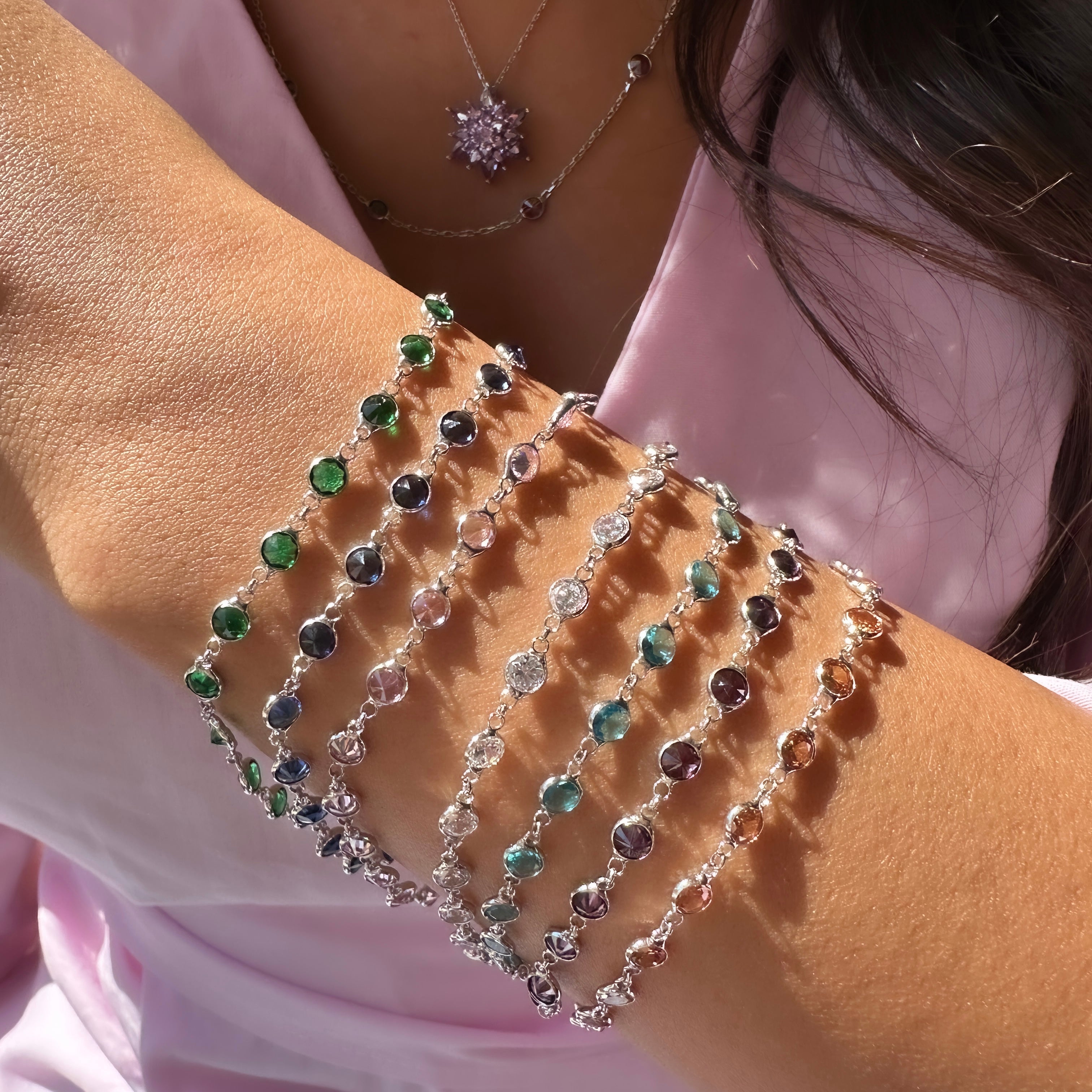 Lacivert Taşlı Bileklik