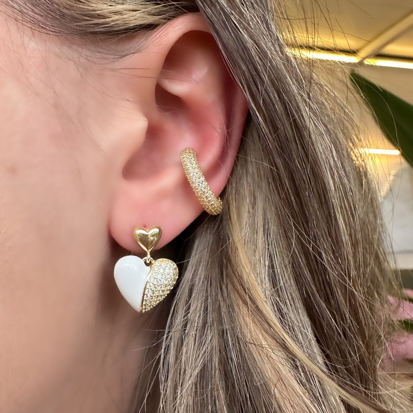 Dangling Heart Earrings