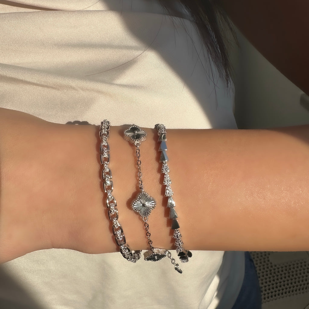 Triangle Design Multi-Stone Bracelet